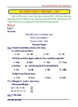 Bộ 10 đề thi học kì 1 môn Toán Lớp 3 - Năm học 2015-2016